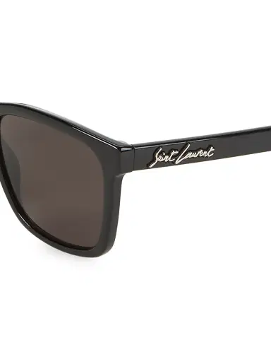 Saint Laurent Men's 56MM Square Sunglasses - Black | Thumbnail 3