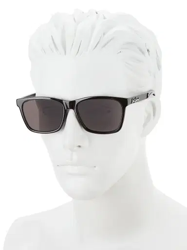 Saint Laurent Men's 56MM Square Sunglasses - Black | Thumbnail 4