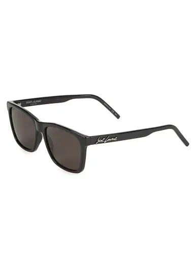 Saint Laurent Men's 56MM Square Sunglasses - Black | Thumbnail 1