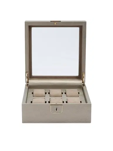 Wolf Palermo 6-Piece Watch Box - Pewter | Thumbnail 3 Wolf Palermo 6-Piece Watch Box - Pewter | Thumbnail 3