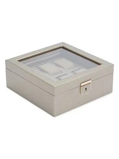Wolf Palermo 6-Piece Watch Box - Pewter | Thumbnail 4 Wolf Palermo 6-Piece Watch Box - Pewter | Thumbnail 4