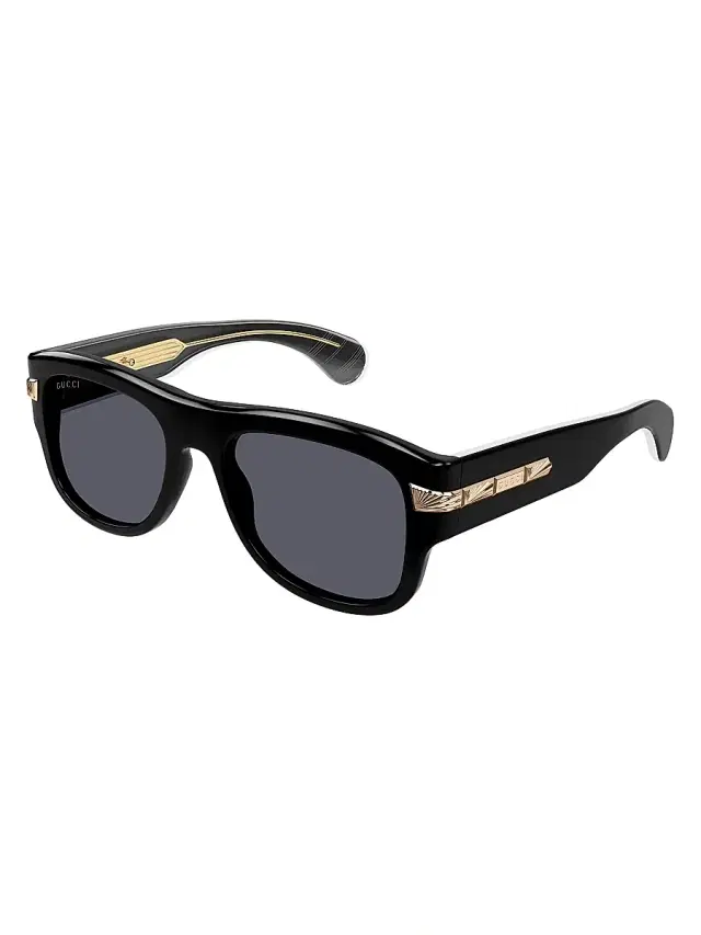 Gucci Men's New York 30's 54MM Square Sunglasses - Black Grey