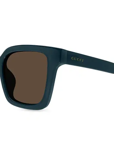 Gucci Men's Minimal 54MM Square Sunglasses - Blue Brown | Thumbnail 3 Gucci Men's Minimal 54MM Square Sunglasses - Blue Brown | Thumbnail 3