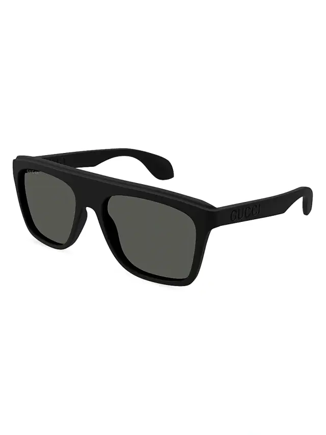 Gucci Men's Twinsburg GG1570S 57MM Square Sunglasses - Black Dark Grey