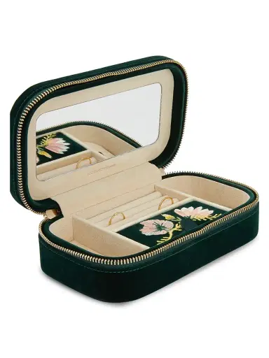 Wolf Zoe Embroidered Travel Zip Case | Thumbnail 4