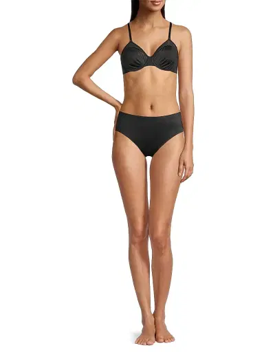 Le Mystere Women's Satin & Mesh Underwire Bra - Black - Size 38B | Thumbnail 2 Le Mystere Women's Satin & Mesh Underwire Bra - Black - Size 38B | Thumbnail 2