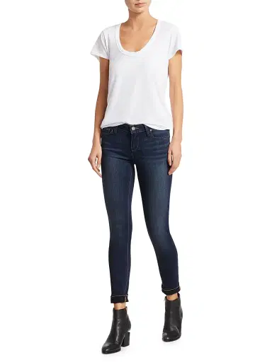 PAIGE Women's Verdugo Transcend Mid-Rise Ankle Skinny Jeans - Nottingham | Thumbnail 2