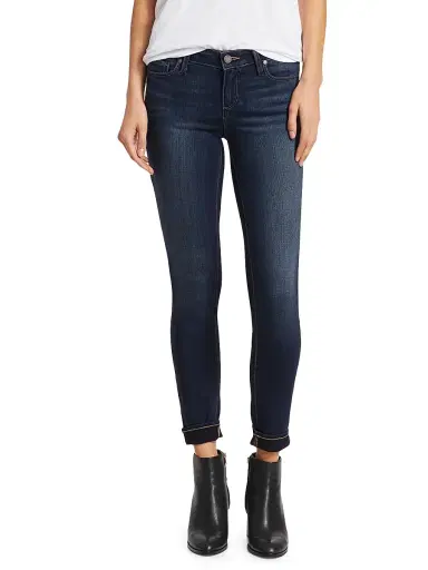 PAIGE Women's Verdugo Transcend Mid-Rise Ankle Skinny Jeans - Nottingham | Thumbnail 3