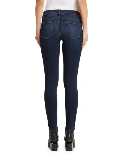 PAIGE Women's Verdugo Transcend Mid-Rise Ankle Skinny Jeans - Nottingham | Thumbnail 5