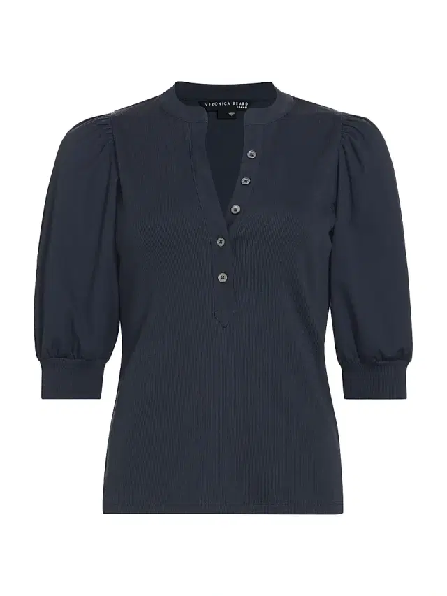 Women's Coralee Puff-Sleeve Top - Navy