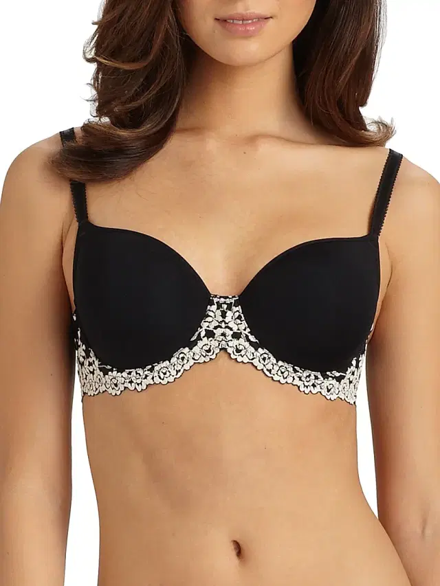 Women's Embrace Lace Underwire T-Shirt Bra - Black