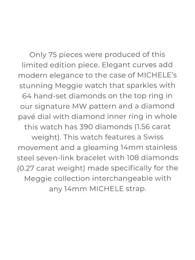 Michele Women's Meggie 18K-Gold-Plated & 2.8 TCW Diamond Bracelet Watch/29MM | Thumbnail 5