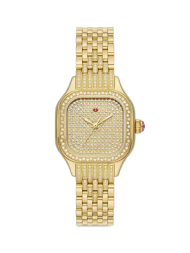 Michele Women's Meggie 18K-Gold-Plated & 2.8 TCW Diamond Bracelet Watch/29MM | Thumbnail 1