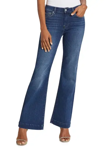 7 For All Mankind Women's Dojo Signature Wide-Leg Jeans - Medium Melrose - Size 32 | Thumbnail 3 7 For All Mankind Women's Dojo Signature Wide-Leg Jeans - Medium Melrose - Size 32 | Thumbnail 3
