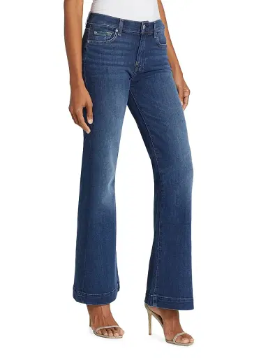 7 For All Mankind Women's Dojo Signature Wide-Leg Jeans - Medium Melrose - Size 32 | Thumbnail 4 7 For All Mankind Women's Dojo Signature Wide-Leg Jeans - Medium Melrose - Size 32 | Thumbnail 4
