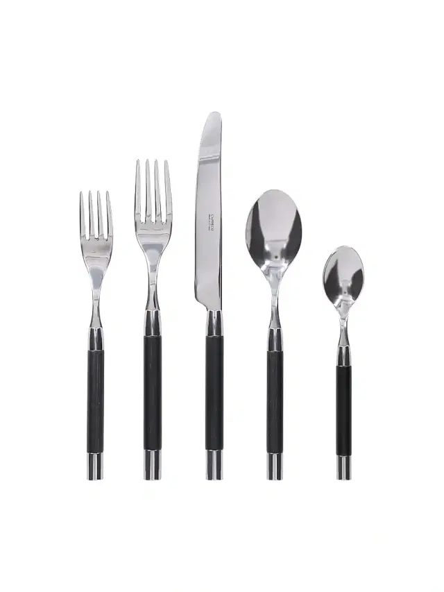 Capdeco Conty 5-Piece Flatware Set - Black