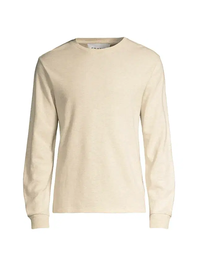 FRAME Men's Duo Fold Crewneck Sweatshirt - Oatmeal