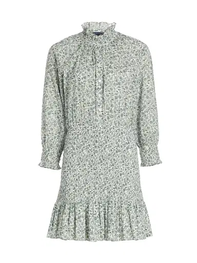 Veronica Beard Women's Corsica Floral Cotton Minidress - Ecru Multi | Thumbnail 1 Veronica Beard Women's Corsica Floral Cotton Minidress - Ecru Multi | Thumbnail 1