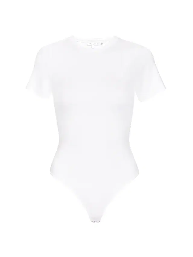 Good American Women's Sculpting Tee Bodysuit - White