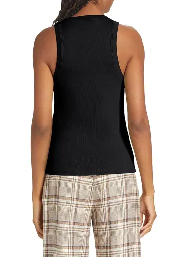 Veronica Beard Women's Jordyn Stretch-Cotton Tank Top - Black | Thumbnail 5