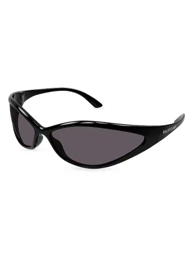 Balenciaga Men's Fashion Show 90s Oval 83MM Geometric Sunglasses | Thumbnail 1 Balenciaga Men's Fashion Show 90s Oval 83MM Geometric Sunglasses | Thumbnail 1