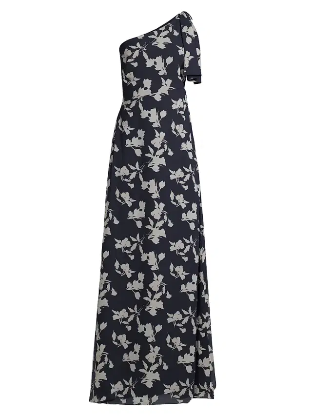 Women's Chelsea Floral One-Shoulder Gown - Navy Venetia Petal