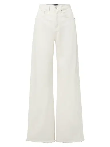 Veronica Beard Women's Taylor High-Rise Wide-Leg Jeans - Ecru - Size 32 | Thumbnail 1 Veronica Beard Women's Taylor High-Rise Wide-Leg Jeans - Ecru - Size 32 | Thumbnail 1