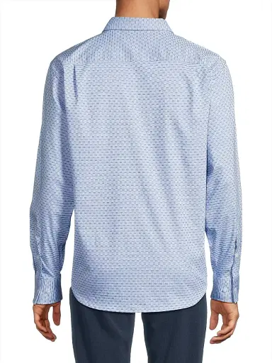 Tommy Bahama Men's Sarasota Stretch Ventura Isles Shirt - Blue - Size Small | Thumbnail 5 Tommy Bahama Men's Sarasota Stretch Ventura Isles Shirt - Blue - Size Small | Thumbnail 5