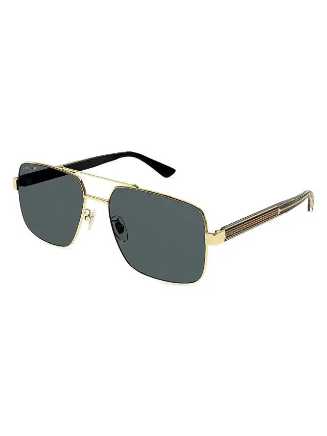 Men's Web Wirecore Navigator Metal Sunglasses - Gold