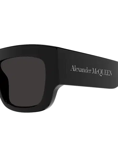 Alexander McQueen Men's Bold 53MM Square Sunglasses - Black Dark Grey | Thumbnail 4 Alexander McQueen Men's Bold 53MM Square Sunglasses - Black Dark Grey | Thumbnail 4