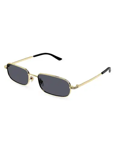 Gucci Men's New Light Metal Rectangular Metal Sunglasses | Thumbnail 1 Gucci Men's New Light Metal Rectangular Metal Sunglasses | Thumbnail 1