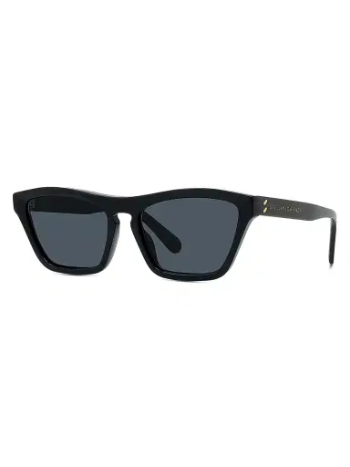 Stella McCartney Women's Beveled Rectangular Sunglasses - Shiny Black | Thumbnail 2 Stella McCartney Women's Beveled Rectangular Sunglasses - Shiny Black | Thumbnail 2