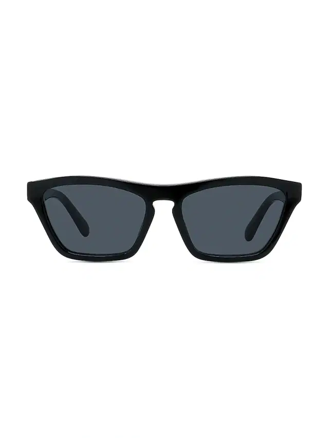 Stella McCartney Women's Beveled Rectangular Sunglasses - Shiny Black