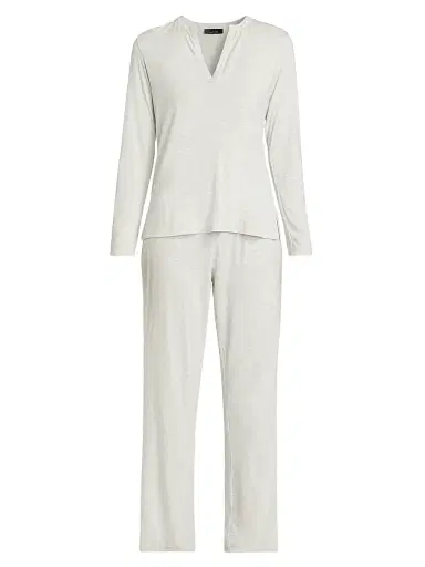 Natori Women's Feathers Elements 2-Piece Jersey Crop Lounge Set | Thumbnail 1 Natori Women's Feathers Elements 2-Piece Jersey Crop Lounge Set | Thumbnail 1