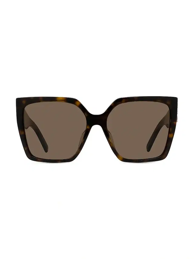 Givenchy Women's 4G 57MM Square Sunglasses - Dark Havana