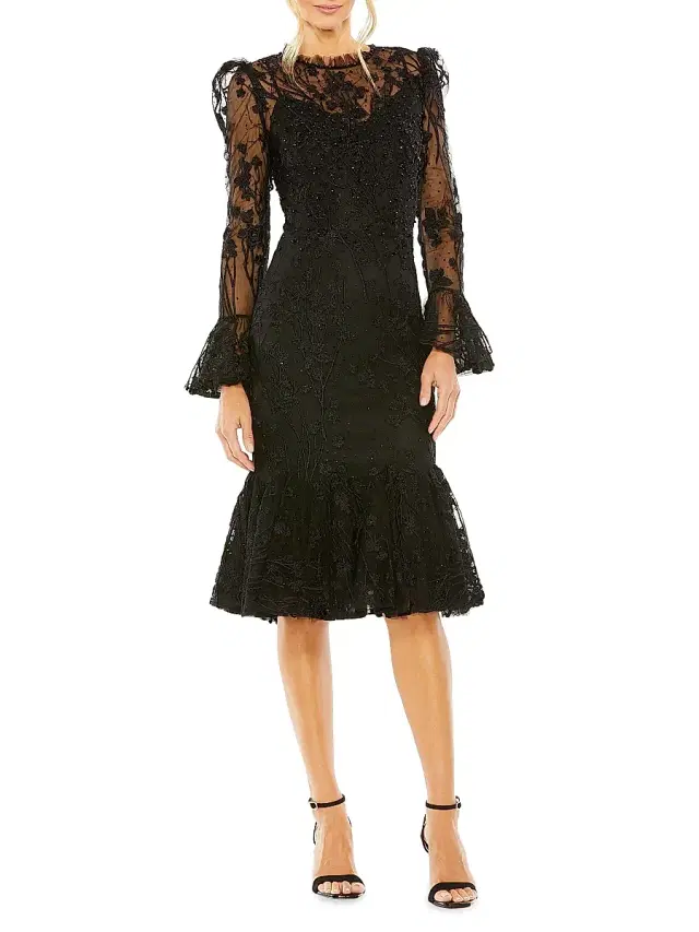 Mac Duggal Women's Embellished High-Neck Dress - Black