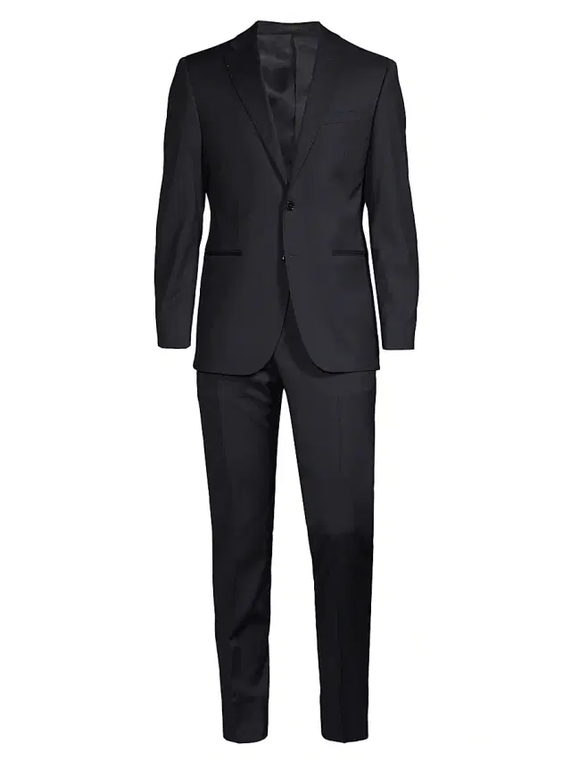 Men's Wool Crystal Lapel Tuxedo - Navy