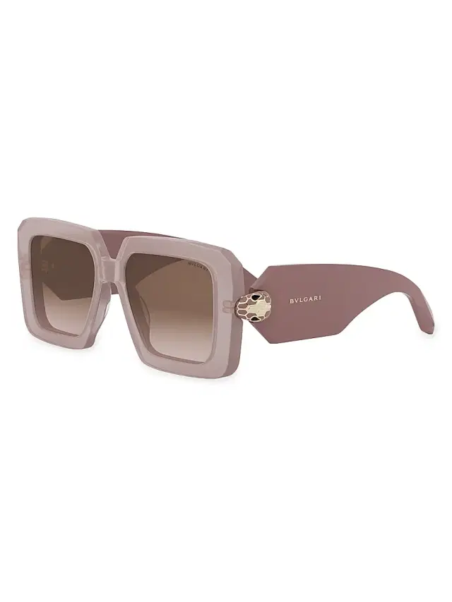 Women's Serpenti 52MM Square Sunglasses - Mauve Light Brown Gradient