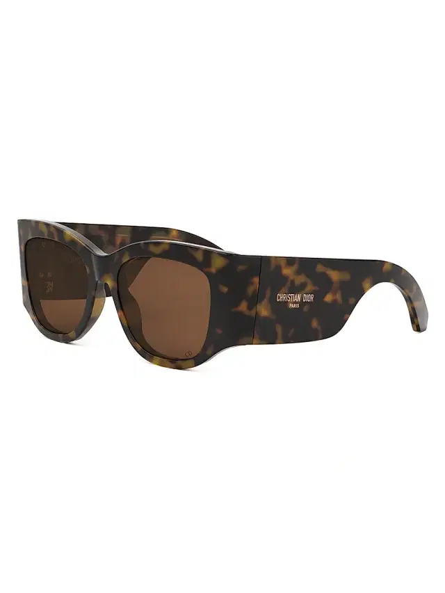 Dior Women's Nuit S1I 54MM Square Sunglasses - Brown Havana
