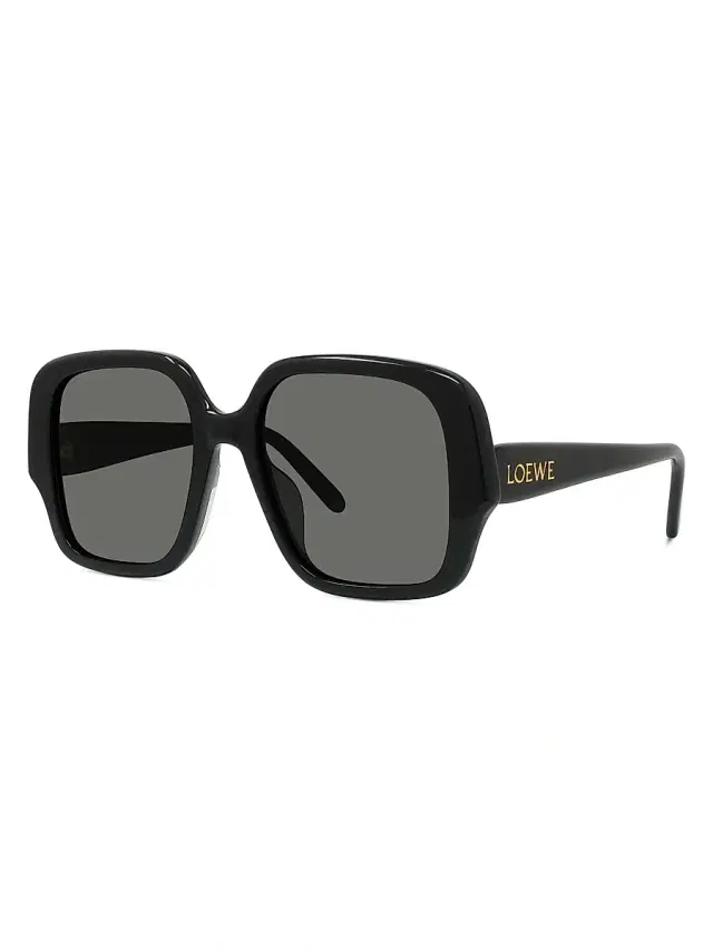 Women's Havana 54MM Square Sunglasses - Dark Havana Brown