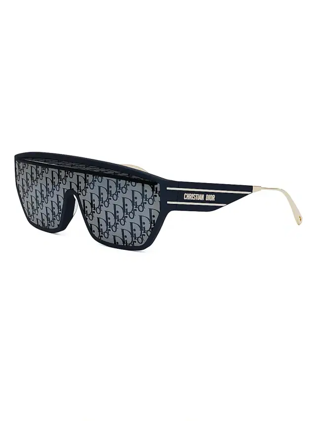 Dior Women's Club M7U Mask Sunglasses - Blue Print Mirror