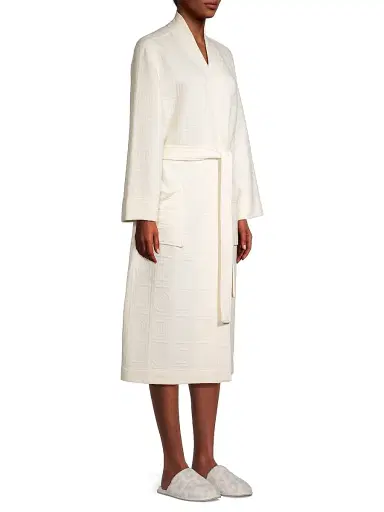 Natori Women's Quilted Infinity Jacquard Robe - Cream | Thumbnail 4