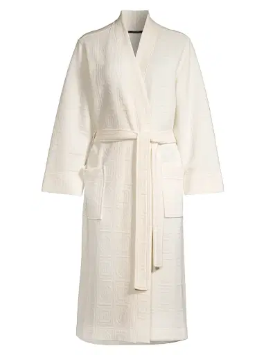 Natori Women's Quilted Infinity Jacquard Robe - Cream | Thumbnail 1