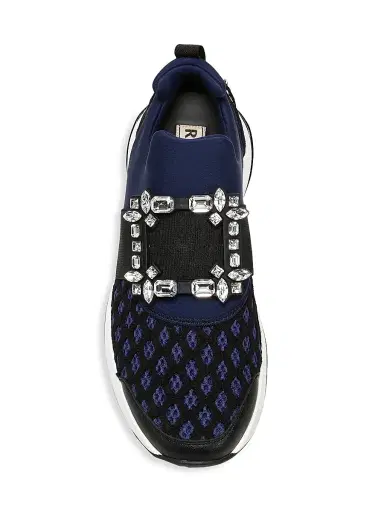 Roger Vivier Women's Viv Run Strass Buckle Sneakers - Beige | Thumbnail 11 Roger Vivier Women's Viv Run Strass Buckle Sneakers - Beige | Thumbnail 11