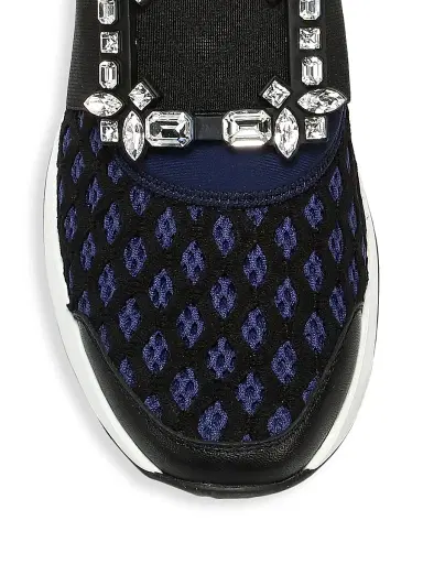 Roger Vivier Women's Viv Run Strass Buckle Sneakers - Beige | Thumbnail 10 Roger Vivier Women's Viv Run Strass Buckle Sneakers - Beige | Thumbnail 10