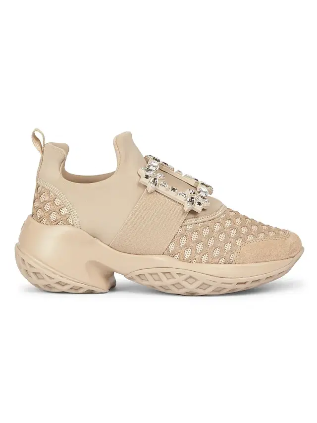 Women's Viv Run Strass Buckle Sneakers - Beige
