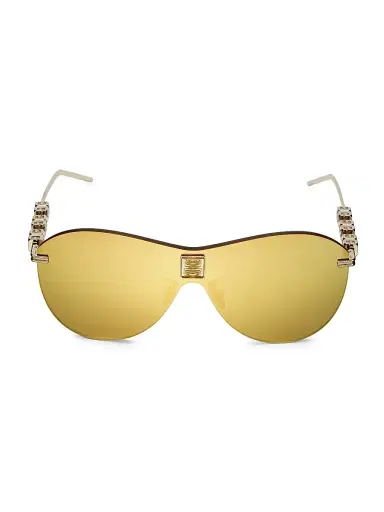 Givenchy Women's Mirrored Shield Sunglasses - Gold | Thumbnail 1 Givenchy Women's Mirrored Shield Sunglasses - Gold | Thumbnail 1