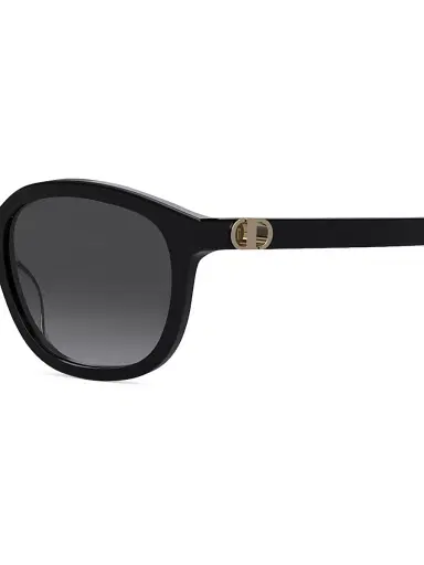 DIOR Women's MontaigneMini 52MM Round Sunglasses - Shiny Black | Thumbnail 3