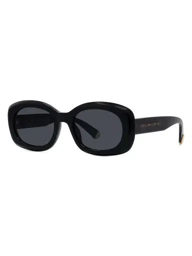 Stella McCartney Women's Square Shiny 52MM Sunglasses - Shiny Black Smoke | Thumbnail 2 Stella McCartney Women's Square Shiny 52MM Sunglasses - Shiny Black Smoke | Thumbnail 2