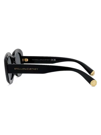 Stella McCartney Women's Square Shiny 52MM Sunglasses - Shiny Black Smoke | Thumbnail 3 Stella McCartney Women's Square Shiny 52MM Sunglasses - Shiny Black Smoke | Thumbnail 3